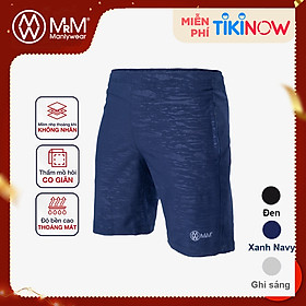 Quần đùi short gió nam thể thao Họa Tiết Rằn Ri trẻ trung năng động, thoáng mát co giãn 4 chiều MRM Manlywear - Xanh Rằn Ri - M