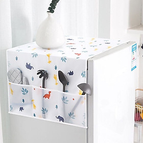 Khăn che tủ lạnh vải nilon  có túi đựng 2 bên ,chống thấm ,chống bụi  ,hoa văn trang nhã ,màu sắc đẹp mắt ,bảo vệ nóc tủ lạnh luôn sạch sẽ như mới 
