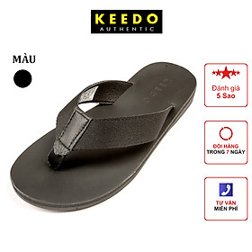 Dép kẹp nam quai dù siêu bền KEEDO KD1396 - Đen - 38